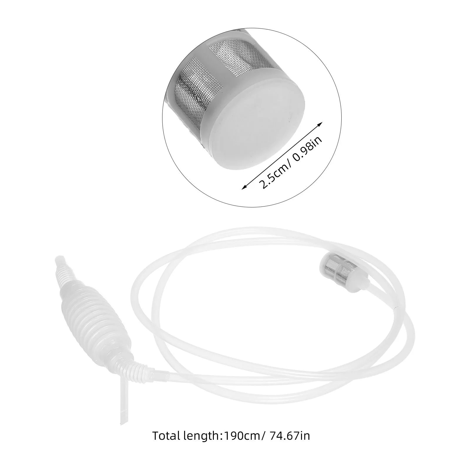 2 قطعة ارتفاع تدفق اليد النفط نقل المياه خرطوم الوقود مع مرشح رشاقته إطالة ارتفاع درجة الحرارة مقاومة دليل سيفون