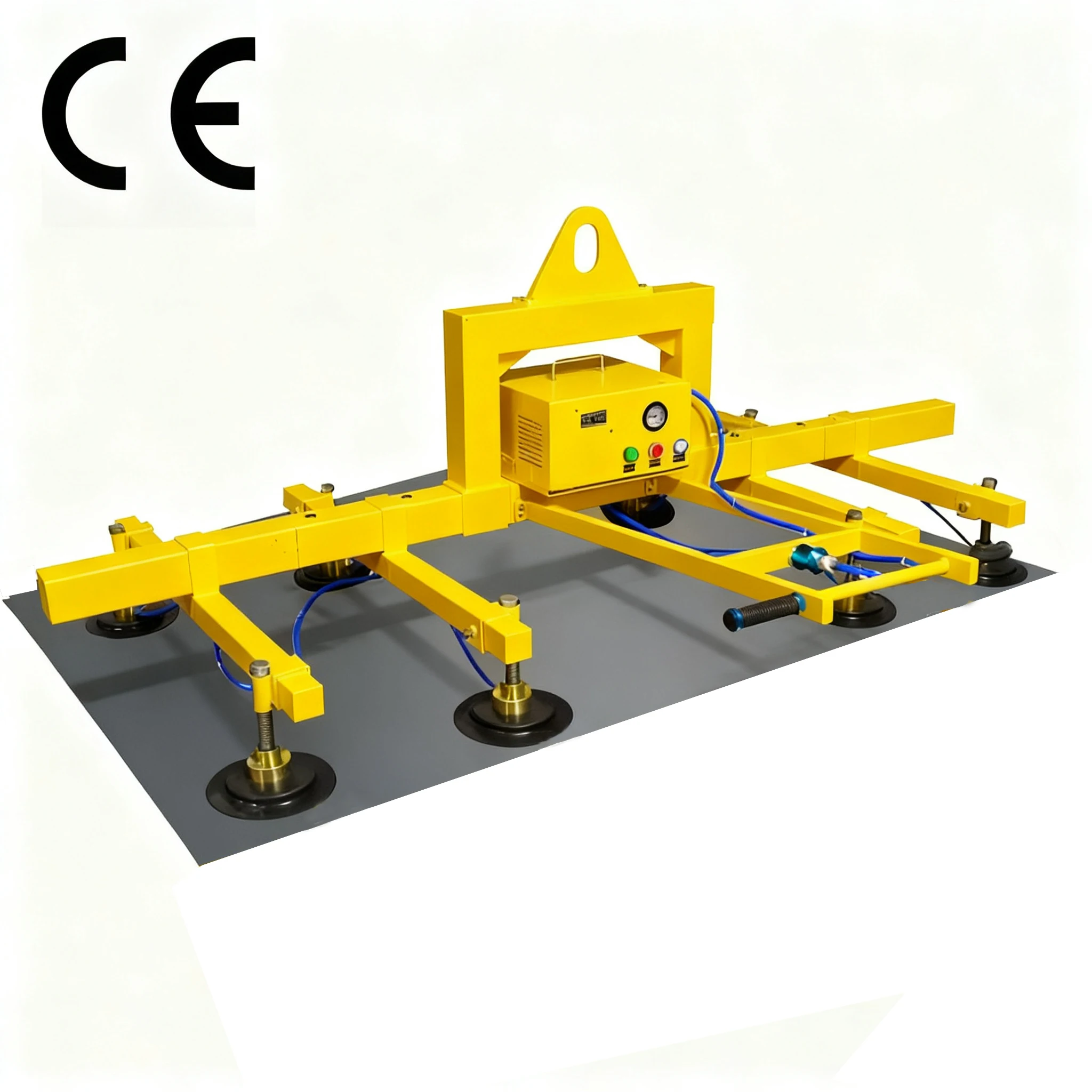 

New JS Electric Pneumatic Vacuum Suction Cup Lifter Steel Plate Crane 8 Suction Cups 1000kg Load Capacity Laser Cutting Feeding