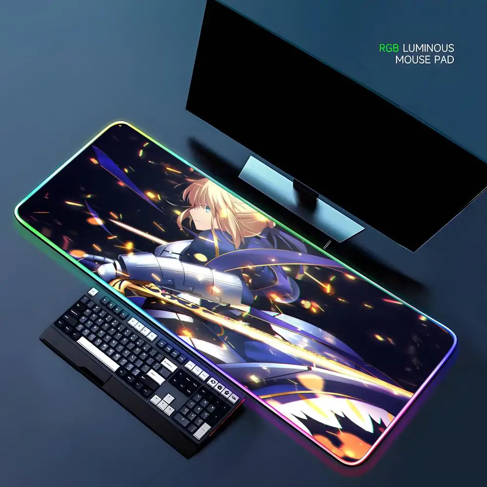 

Saber Mouse Pad RGB Gaming Mouse Pad Desk Mat HD Gamer Large LED Light XXL MousePads