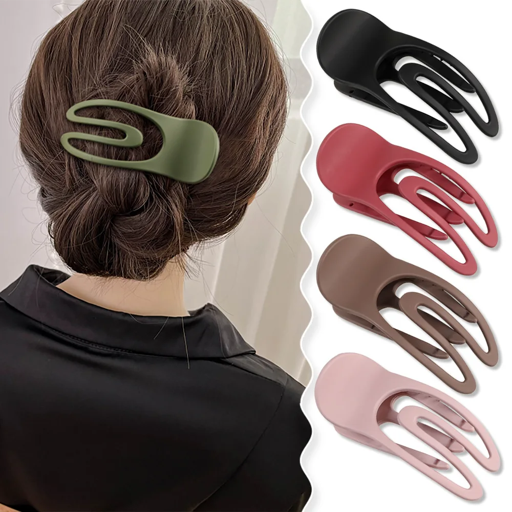 

6Pcs/Lot Multi Frosted Shark Hair Clip High Ponytail Hairpin Concave Beak Back Head Barrette Styling Tools Accessories HA2639