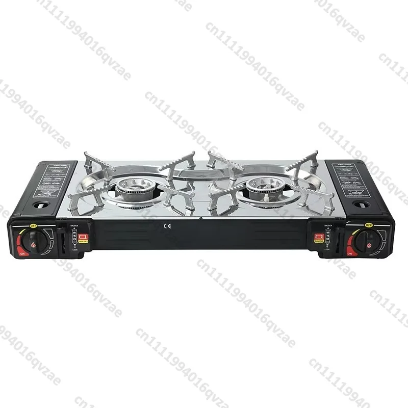 Outdoor Camping Picnic Portable Dual Burner Minimalist Style Gas Stove