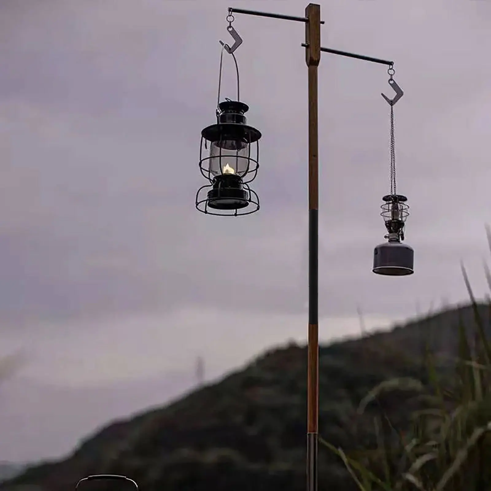 

Outdoor Lighting Accessory Extension Pole for String Lights Metal Lamp Stand with Universal Fit Connector String Light Poles