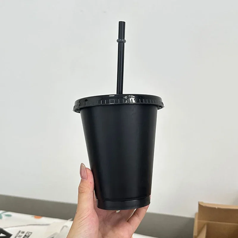 1 PCS Reusable Straw Drinking Cup Personalized Flash Powder Water Bottle Durable Plastic Tumblers With Straws,Lid