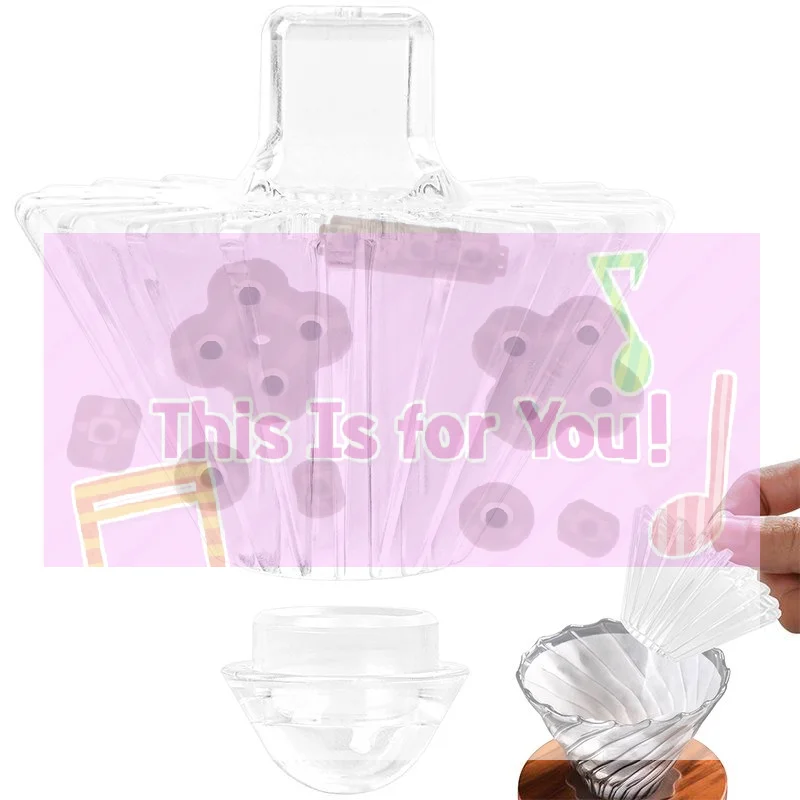 1Pcs Plastic Coffee Filter Paper Presser With 20 Ribs Helps Paper Cling Better For Pour Over Dripper Coffee Filter Cup Accessor