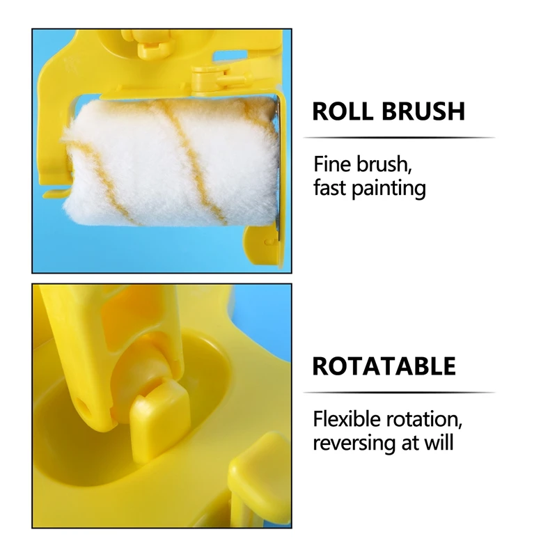 New6pcs 페인트 Edger 롤러 브러시 도구 홈 벽 천장에 대 한 휴대용 클린 컷 브러시