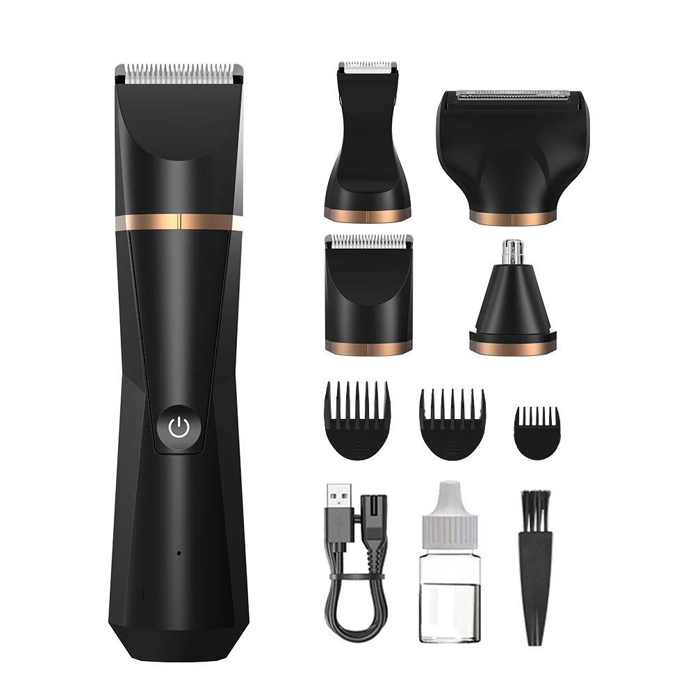 

USB Rechargeable Professional Electric Eyebrow Facial Hair Trimmer Ceramic Blades App-Controlled for Men-Household Garage Use