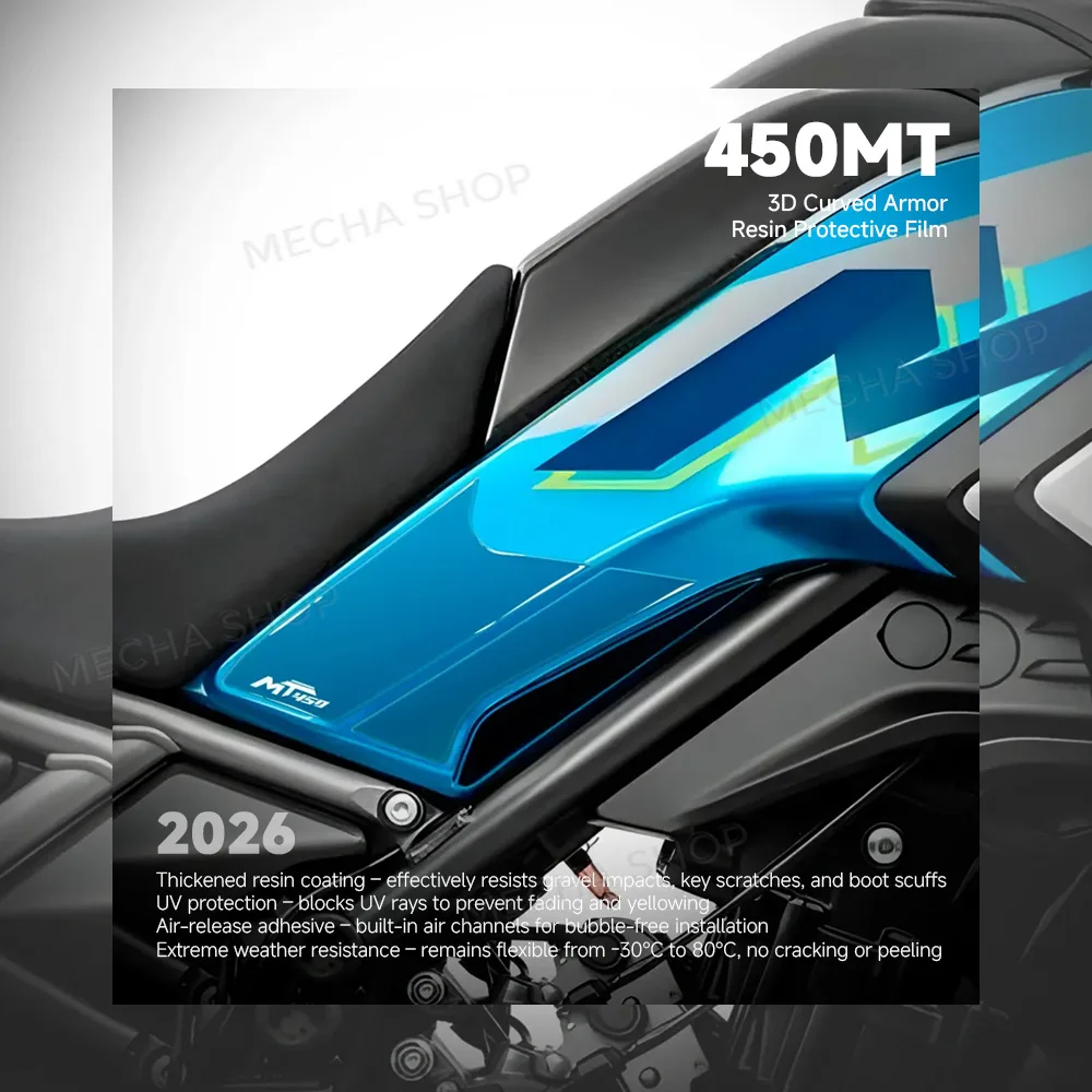 For CFMOTO 450MT 450 MT 2026 Accessories Waterproof Protective Tank Pad Stickers Kit 3D Epoxy Resin Protective