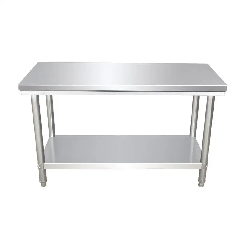 Double-layer workbench Thickened commercial kitchen Stainless steel chopping board Table Hotel console Loading table Rectangular