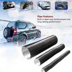 Car Heater Duct Hose Exhaust Hose Auto Parking Heater Insulation Aluminum Foil Pipe Air Heater Expandable Corrugated Out Tube