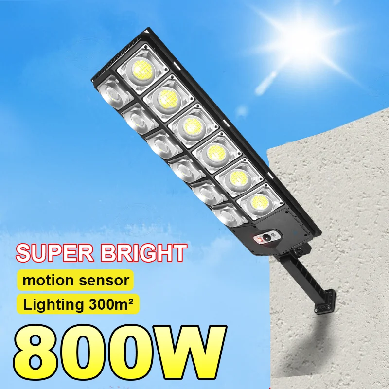 

Outdoor Strong Light 30000LM Soalr Lamp Powerful Super Bright 720 LED Solar Light IP6 Waterproof Motion Sensor Street Wall Lamp