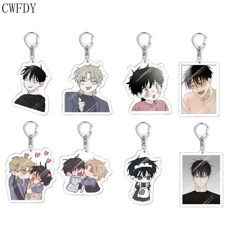 New Cartoon Waterside Night Yaoi Keychain Low Tide In Twilight Taeju Cartoon Figure Arcylic Pendant Key Chain For Women Men Gift