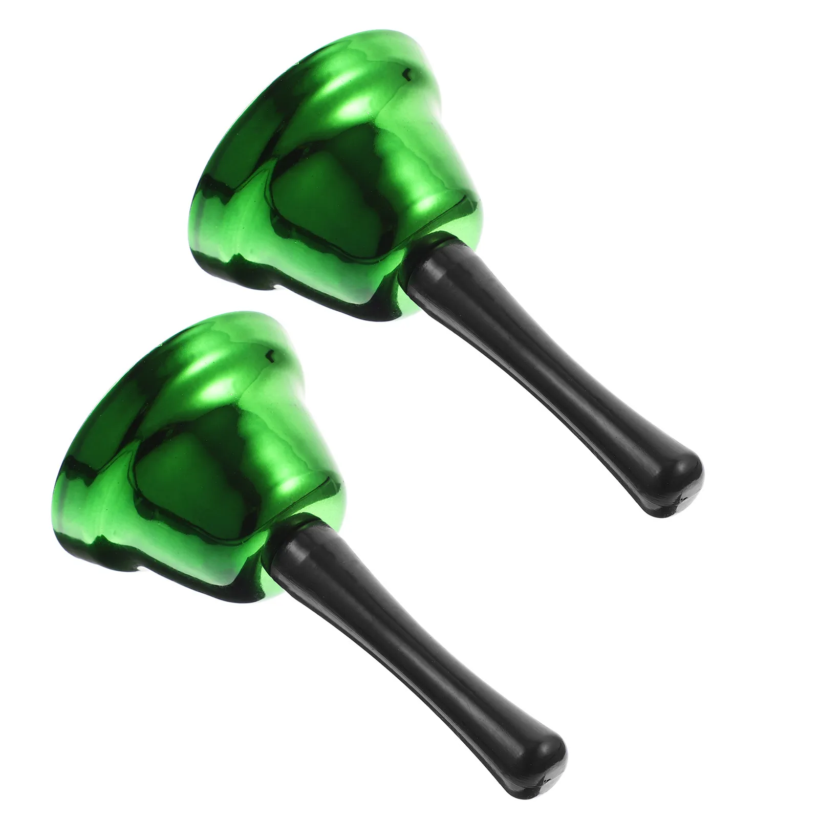 2Pcs Xmas Service Bell Heavy Duty Iron Hand Bell for Restaurant Reception Bar Hotel School Home Emergency Assistance Christmas