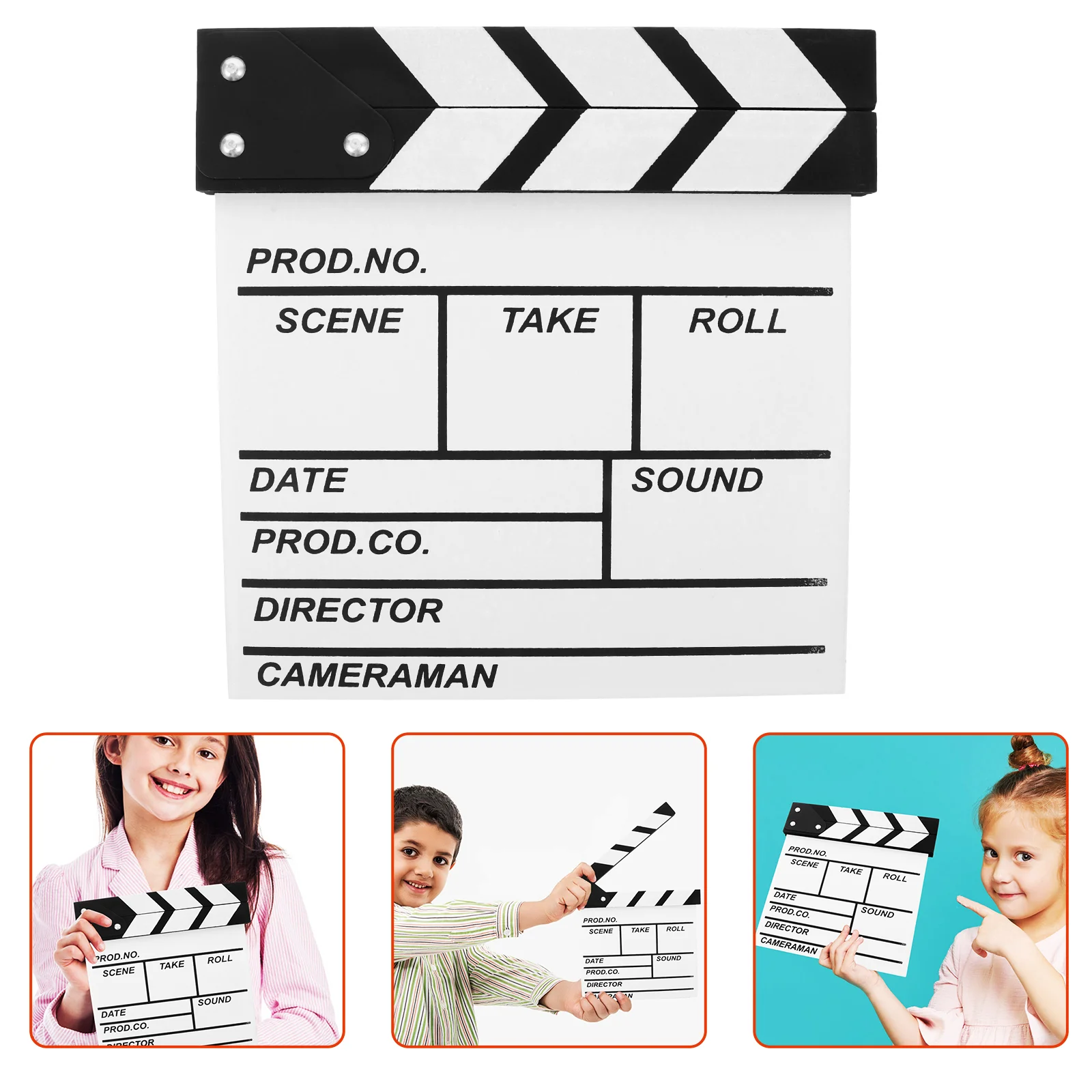 Board Film Developing Kit Make Decision Video Making Equipment Wooden Slate Clapper Props