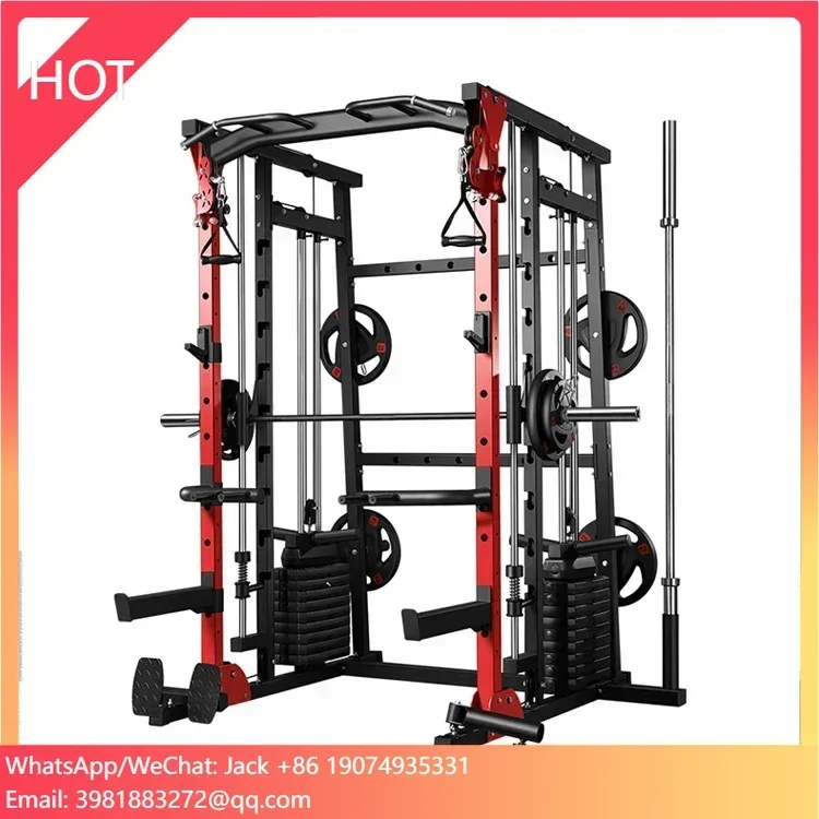 ZHOYA SPORT Gym Equipment Fitness Strength Training Smith Machine With Weight Lifting Power Rack Squat Machine