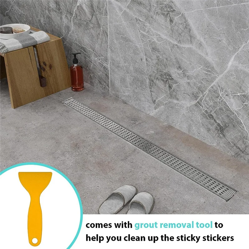 Autocollants jetables de maille de vidange de douche de receveur de cheveux d'accessoires pour le drain linéaire de douche