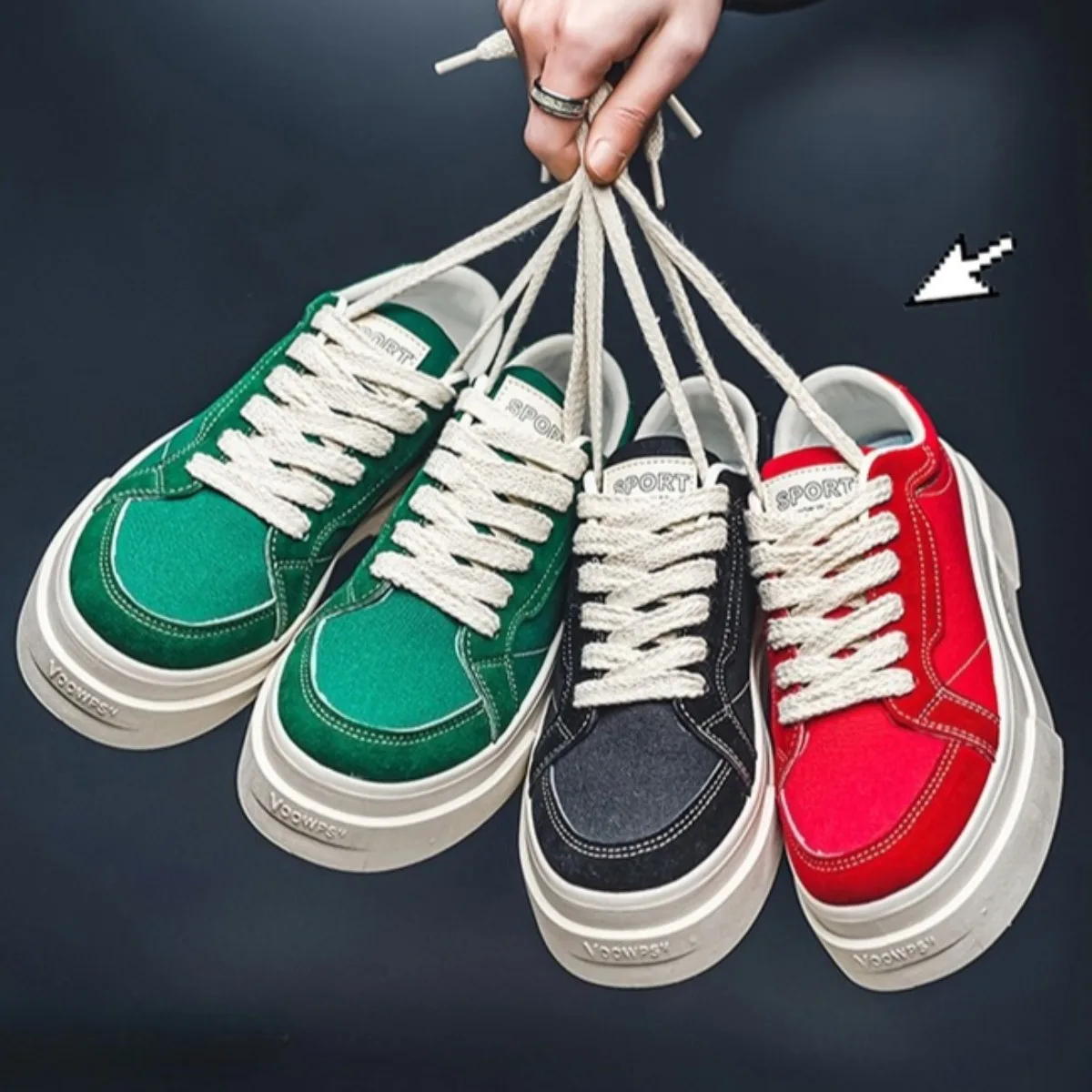 

Men's Breathable Sports Shoes Non-Slip Low-Top Fashion Casual Skate Shoes for Outdoor Daily Wear Versatile Black Cloth Sneakers