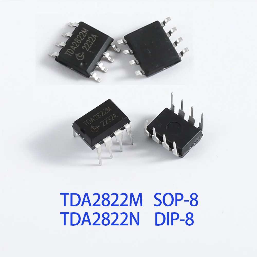 10PCS TDA2822M SOP8 TDA2822N DIP8 TDA2822 IC Chip