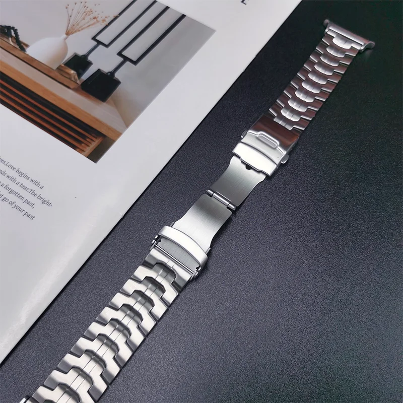 Tytanowy metalowy pasek do Samsung Watch 7 Ultra 47 mm Luksusowy męski pasek do Galaxy Watch 7 47 mm Bransoletka bez przerw z zakrzywionym ogniwem końcowym