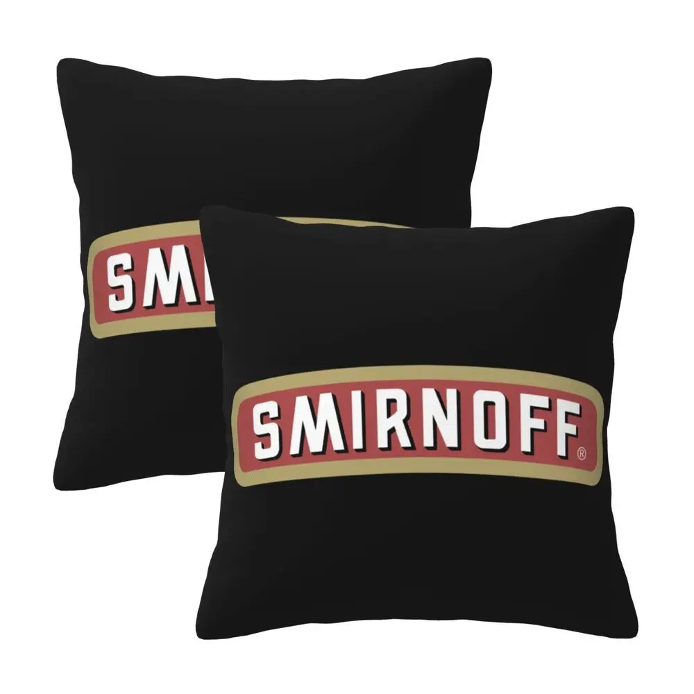 NUEVAS fundas de almohada Smirnoff Vodka Fashion Fundas de almohada decorativas suaves y acogedoras 2 piezas