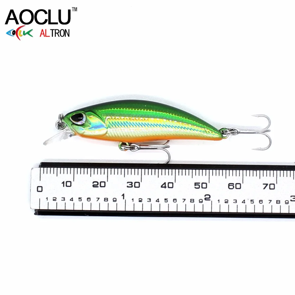 AOCLU Small Sinking Wobbler Jerkbait 50mm 4.0g Hard Bait Minnow Lure For Inshore Trout Bass Rock Boat Fishing Fresh Saltwater