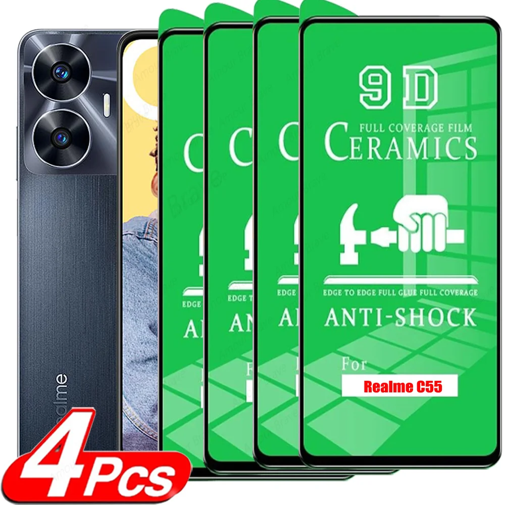 

4PCS HD Ceramic Soft Film For Realme C55 C53 C67 12 10 11 9 8 7 Pro Plus 5G Screen Protector For Realme GT 2 Pro NEO 2T 3T Film