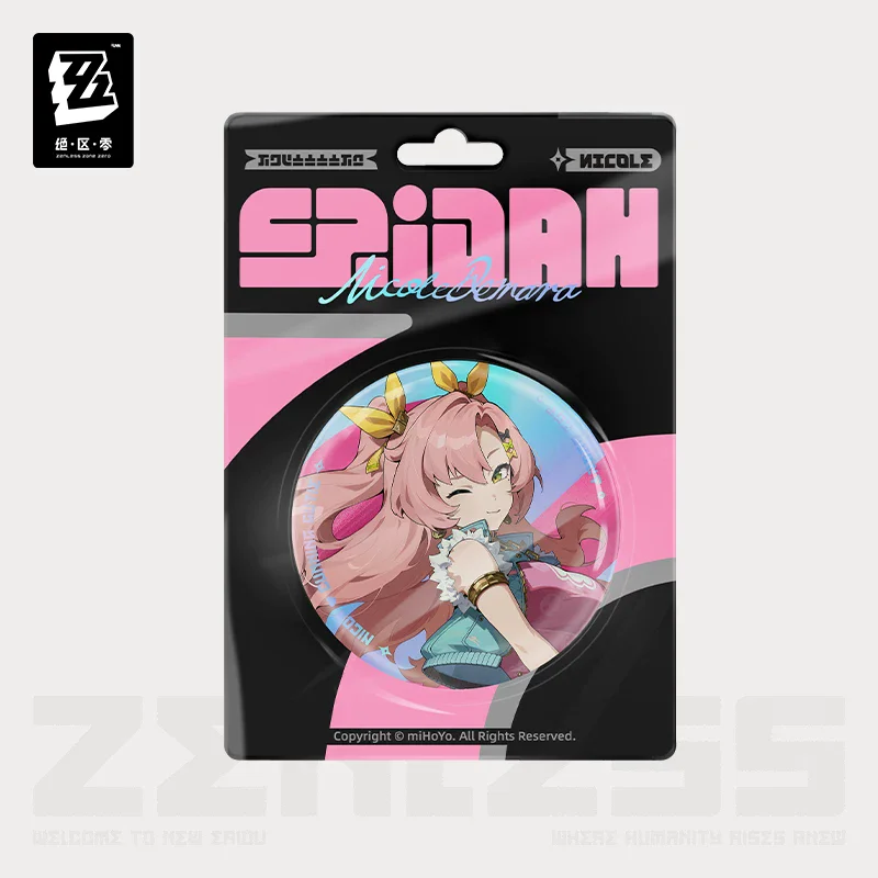 Official Zenless Zone Zero Gaming Merchandise Cartoon Characters Cosplay Astra Yao Nicole Ellen Joe Tinplate Badge 5