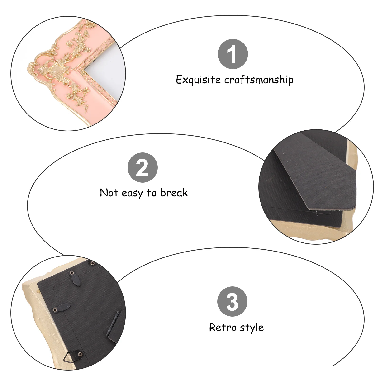 

Vintage Picture Frames Photo Decoration Plant Specimen Display Resin Ornament Retro Tabletop