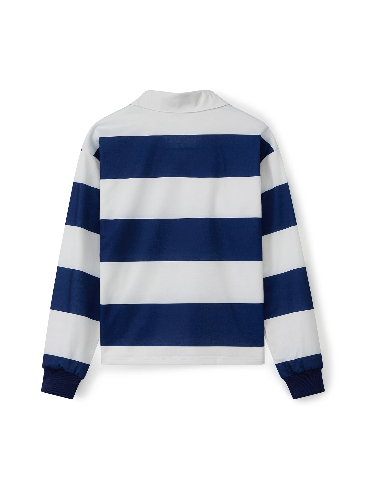 تي شيرت نسائي مخطط بأكمام طويلة مع ياقة مقلوبة، بلوزة كاجوال فضفاضة مناسبة لخريف ملابس الشارع للسيدات