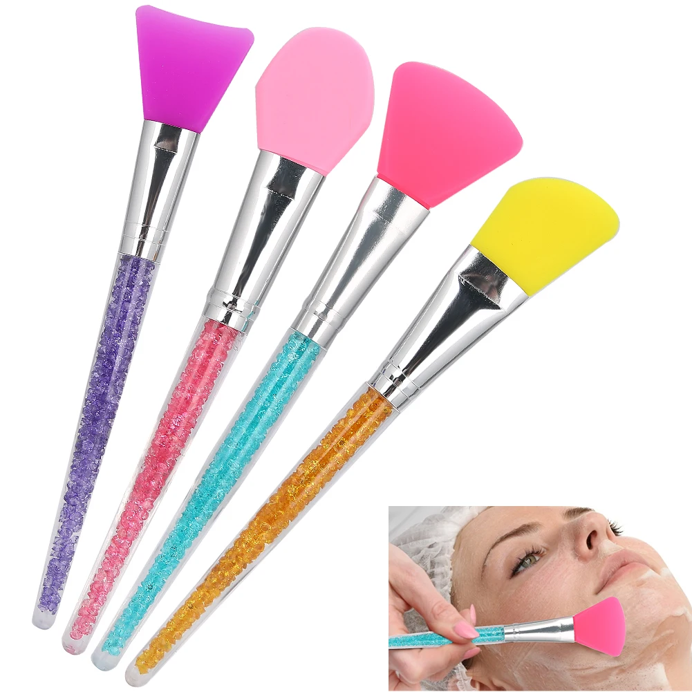 4pcs Face Mask Brush Facial Mud Mixing Silicone Makeup Brush Applicator Face Care