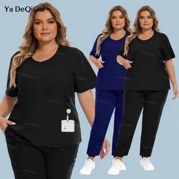 Uniformes médicos de alta calidad para mujeres, ropa de trabajo de Spa, salón de belleza, conjunto de accesorios de enfermería, traje de Hospital, uniformes quirúrgicos