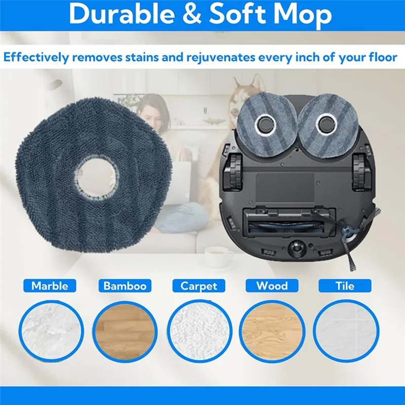 A05G-الفرش الجانبية الرئيسية ممسحة الملابس مرشحات HEPA أكياس الغبار استبدال عدة ل Eufy X10 Pro Omni روبوت فراغ الملحقات قطع الغيار