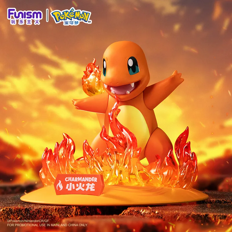 Oryginalne figurki Pokemon z serii Sparkling Moment: Squirtle, Charmander, Bulbasaur - zabawki, modele, prezent na urodziny dla dzieci.