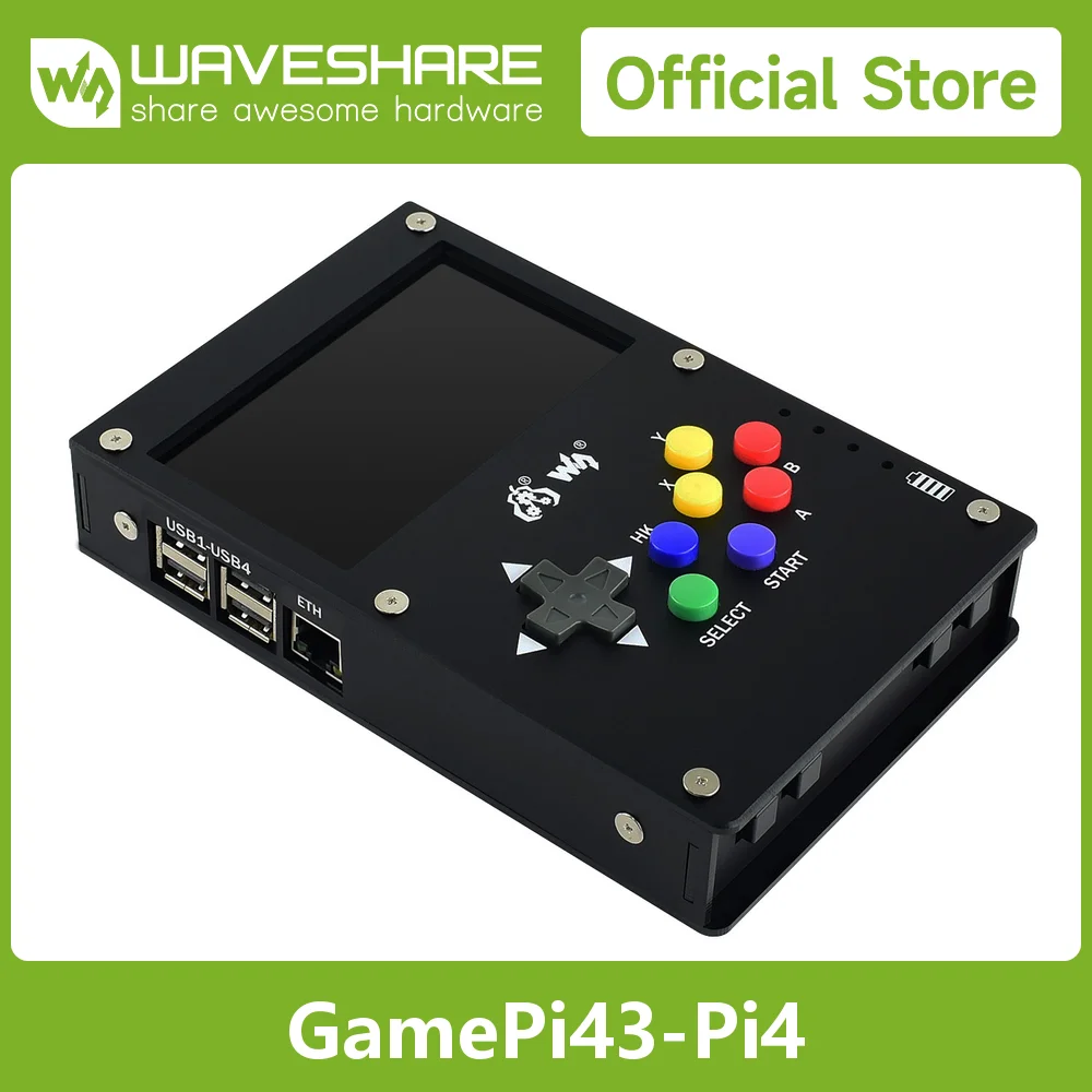 Waveshare GamePi43 Portable Video Game Console Based on Raspberry Pi 4.3inch IPS Display
