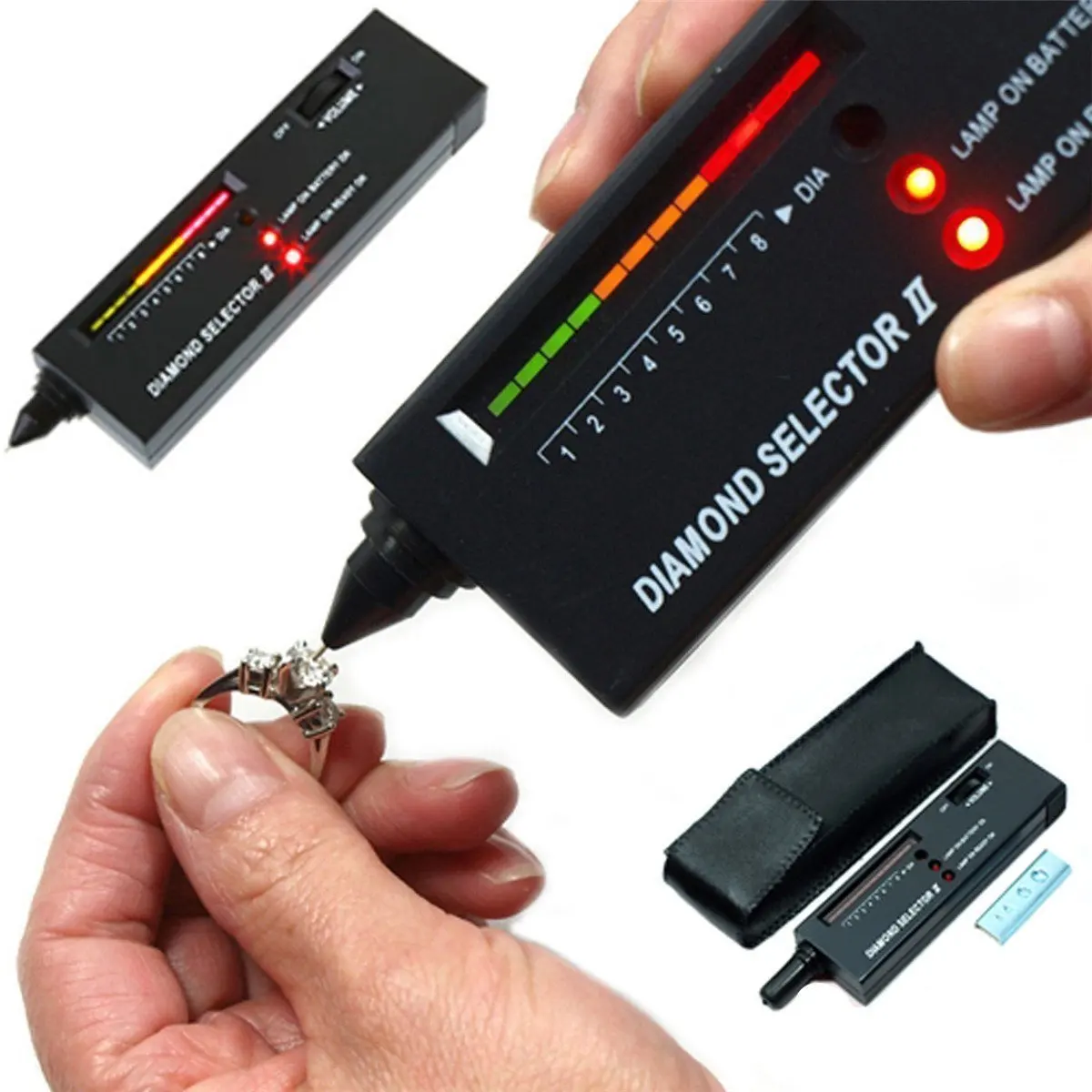 Tester Portatile per Diamanti e Selettore di Gemme – Analizzatore di Purezza per Moissanite/Rubino/Zaffiro/Oro, Strumento a Penna per Test di Gioielli