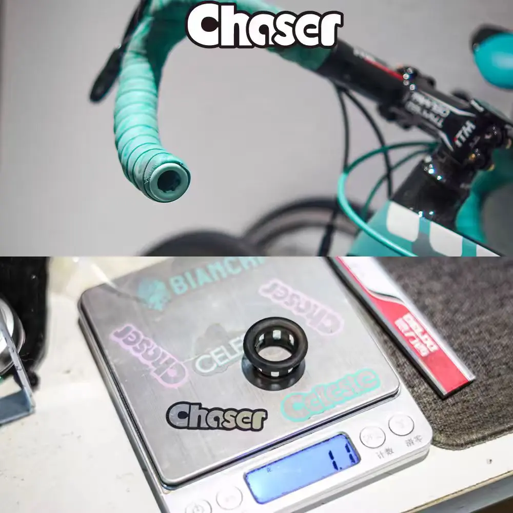 Chaser Road Bike Road Handlebar Plugs Ultra-light 1.1g Curved Handlebar Grips 3D Printed Stretchy Bicycle Accessories