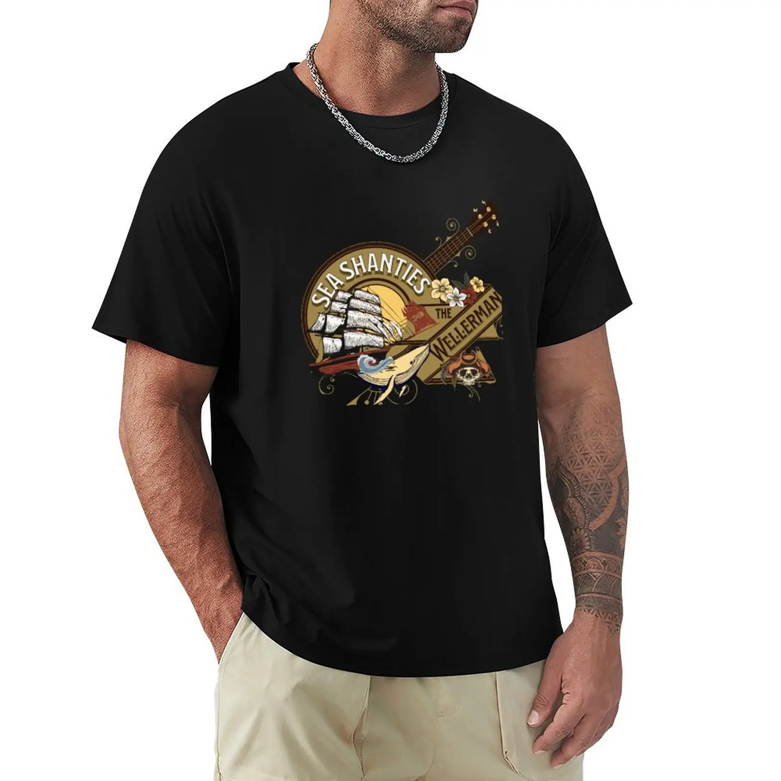 

Sea Shanties and the Wellerman T-Shirt T-shirts man hippie clothes clothes blue lock mens vintage t shirts