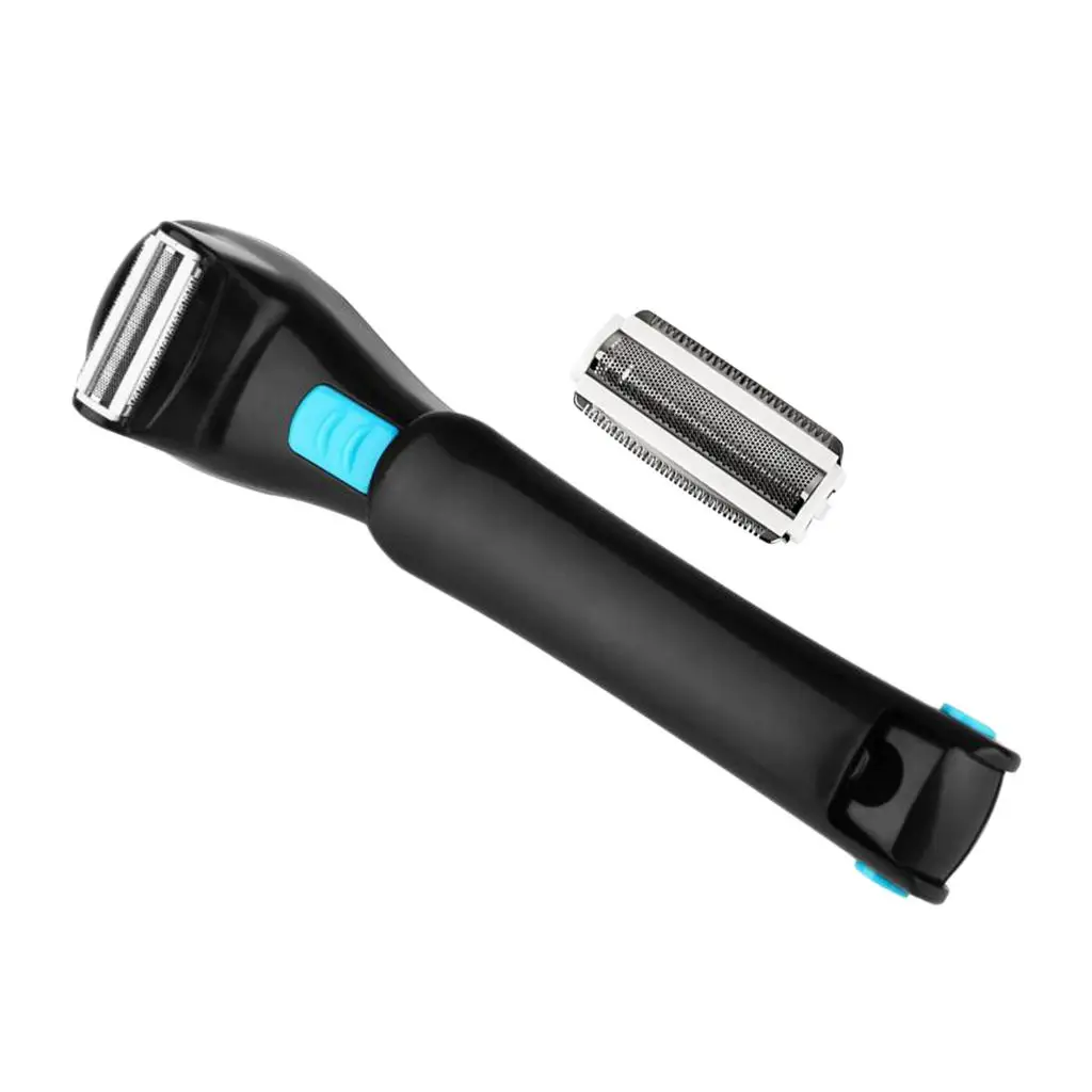 Foldable Electric Back Shaver Men Manual Back Hair Shaver Long Handle Back Leg Hair Shaver Razor Remover Body Trimmer