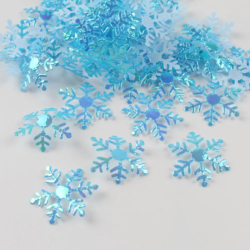 

2Pack Colored Snowflake Decorations Christmas Plastic 30Mm for Home Cafe Bar Shop Party Ornament Festive Decor