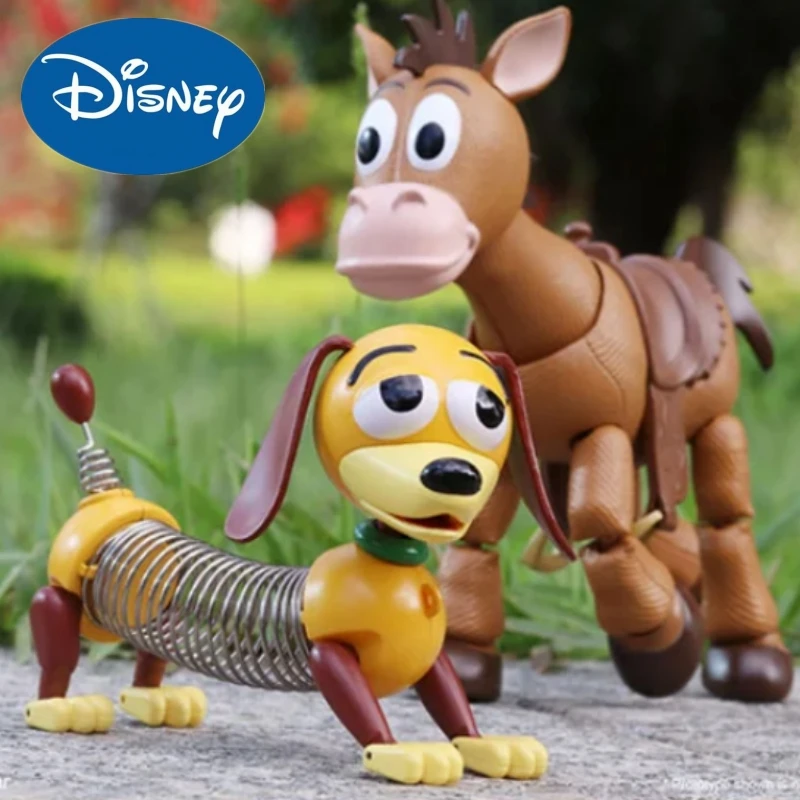 Disney Genuine Toy Story Red Heart Horse Slinky Dog Figure Alloy Pvc Action Movable Hand Model Set Kids Christmas Toys Gifts