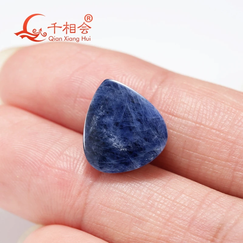 10.5ct pear shape cabochon Natural and Filled blue sapphire  opaque Decoration Gifts Loose Gemstone GRC certificated