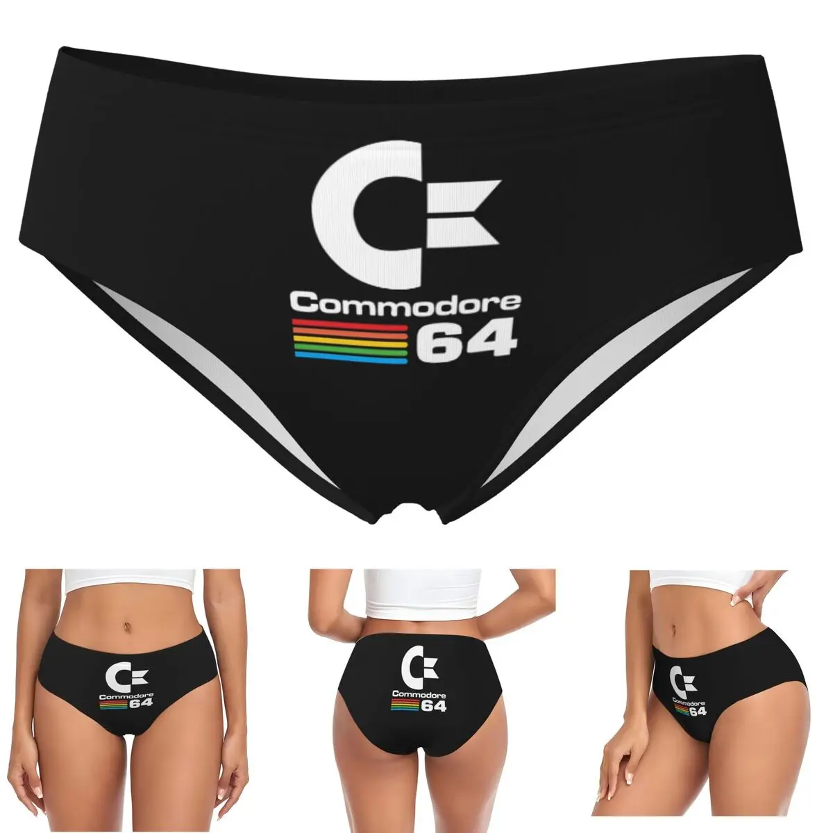 

Трусики с логотипом Commodore на заказ, женские удобные трусы, нижнее белье, дышащие женские трусы