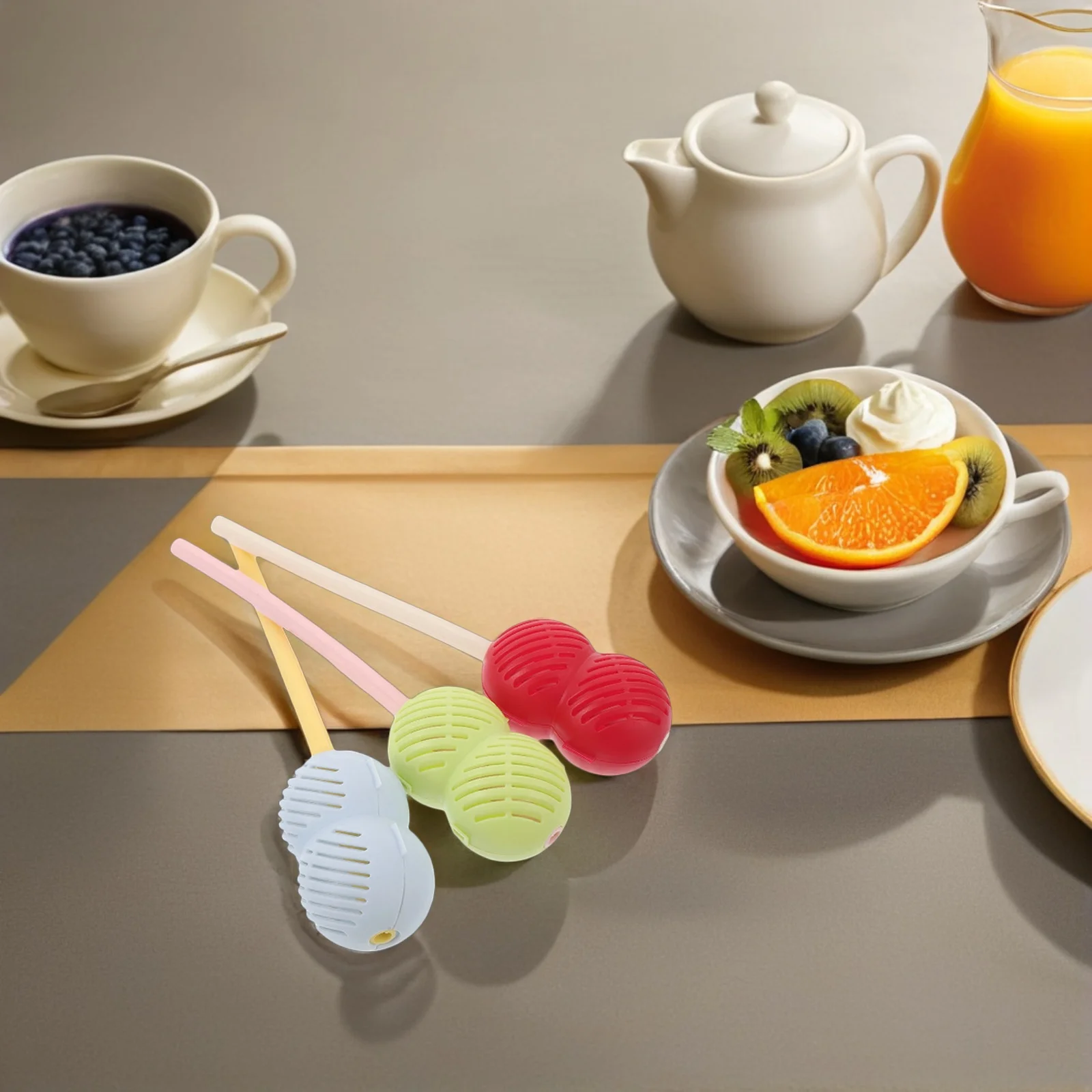 

Cute Ice Sugar Shape Tea Infuser Straw Fine Mesh Filter Loose Leaf Herbal Tea Brew Dispenser Steep Holder Strainer Ball Easy