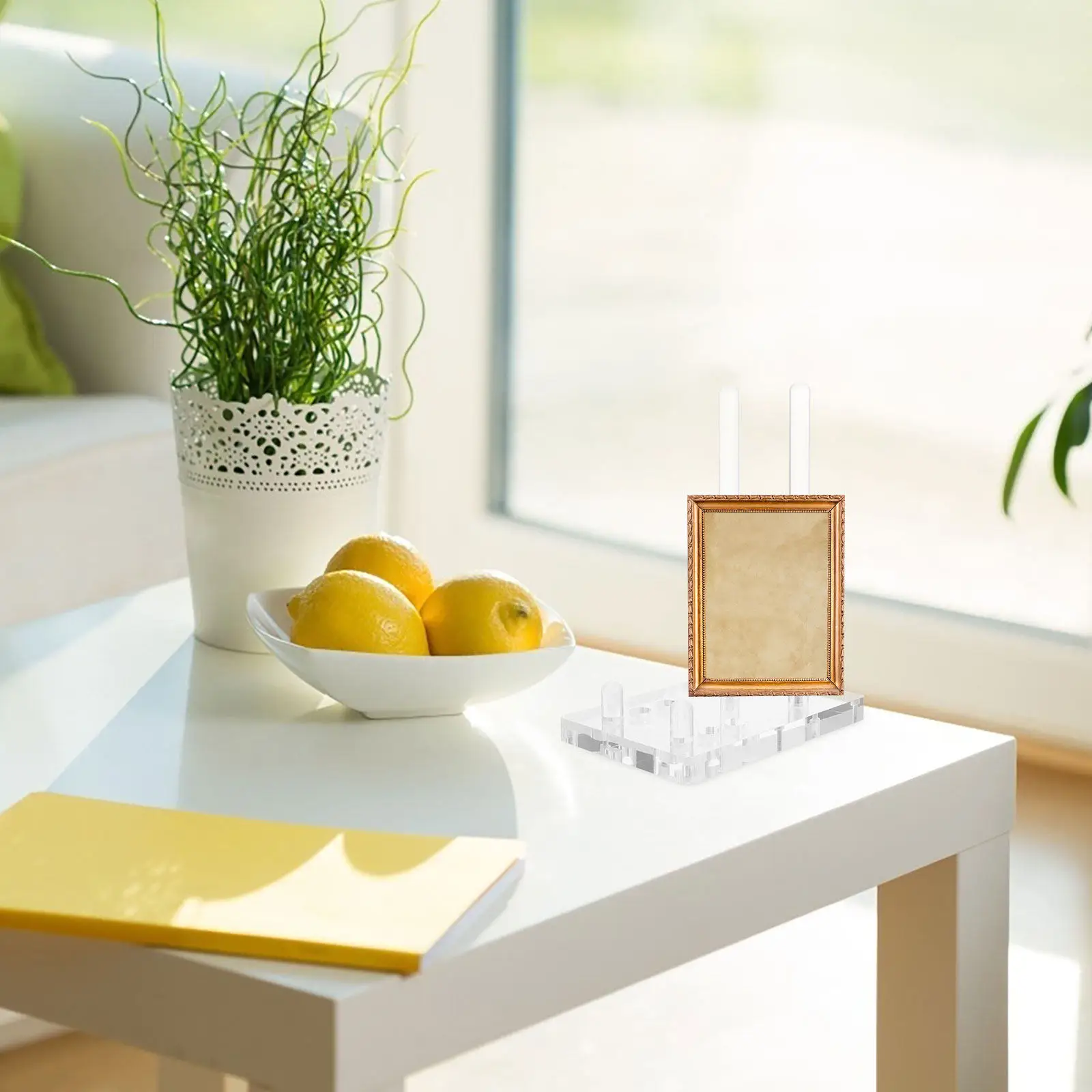 Acrylic Plate Display Stand Clear Transparent Holder for 6-14 Inch Plates Picture Frames Vinyl Records Table Top Decorative Art