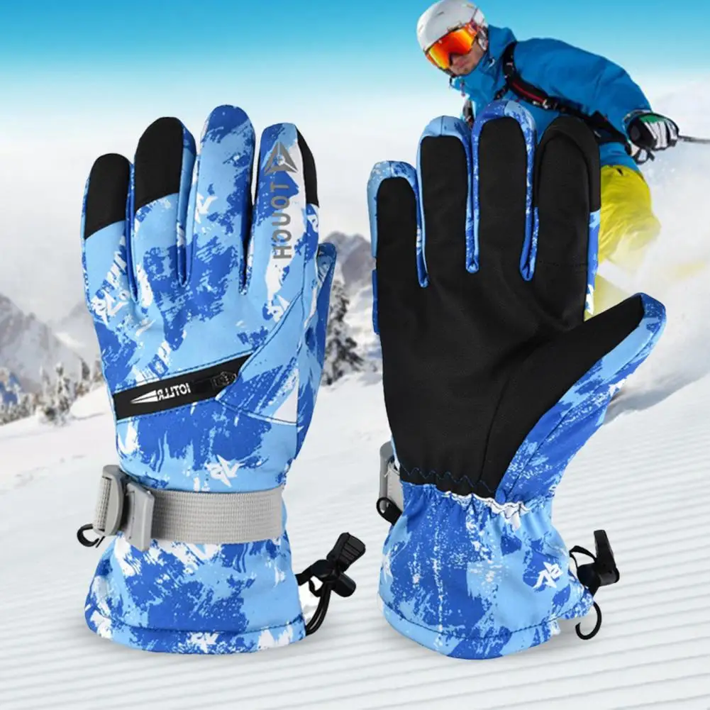 Ridding Gloves 1 Pair Versatile Silicone Non-slip Palm Water Proof  Winter Men Women Skiing Gloves for Skiing