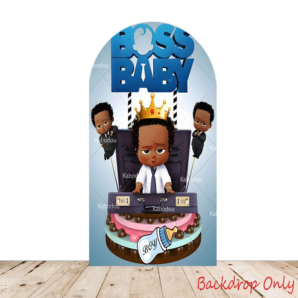 The Boss Baby Custom Arch Cover Girl Boss Baby Templeton family Arch Backdrop Boy Birthday Newborn Baby Shower Decor Spandex view 5