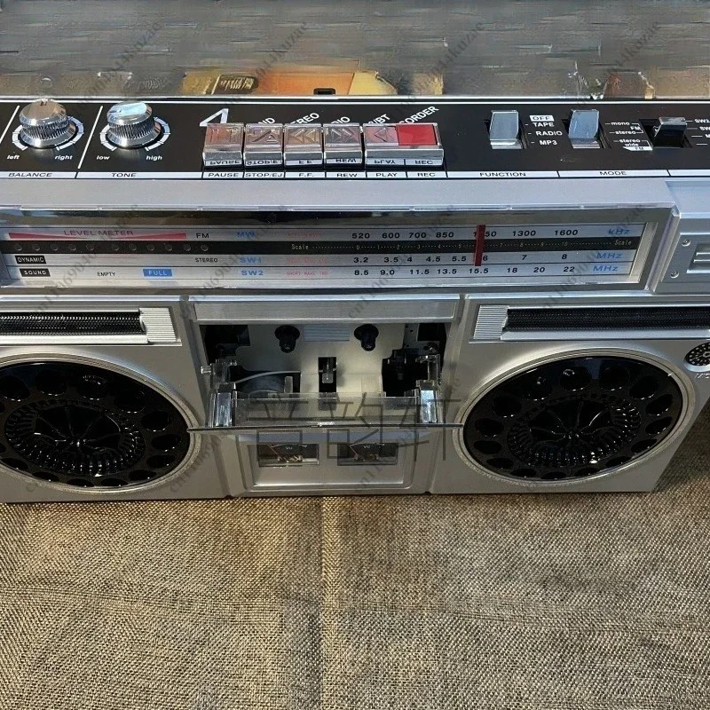 FMT Retro Stereo Dual Speaker Radio Recorder Convenient Tape Machine Bluetooth U Disk TF Card