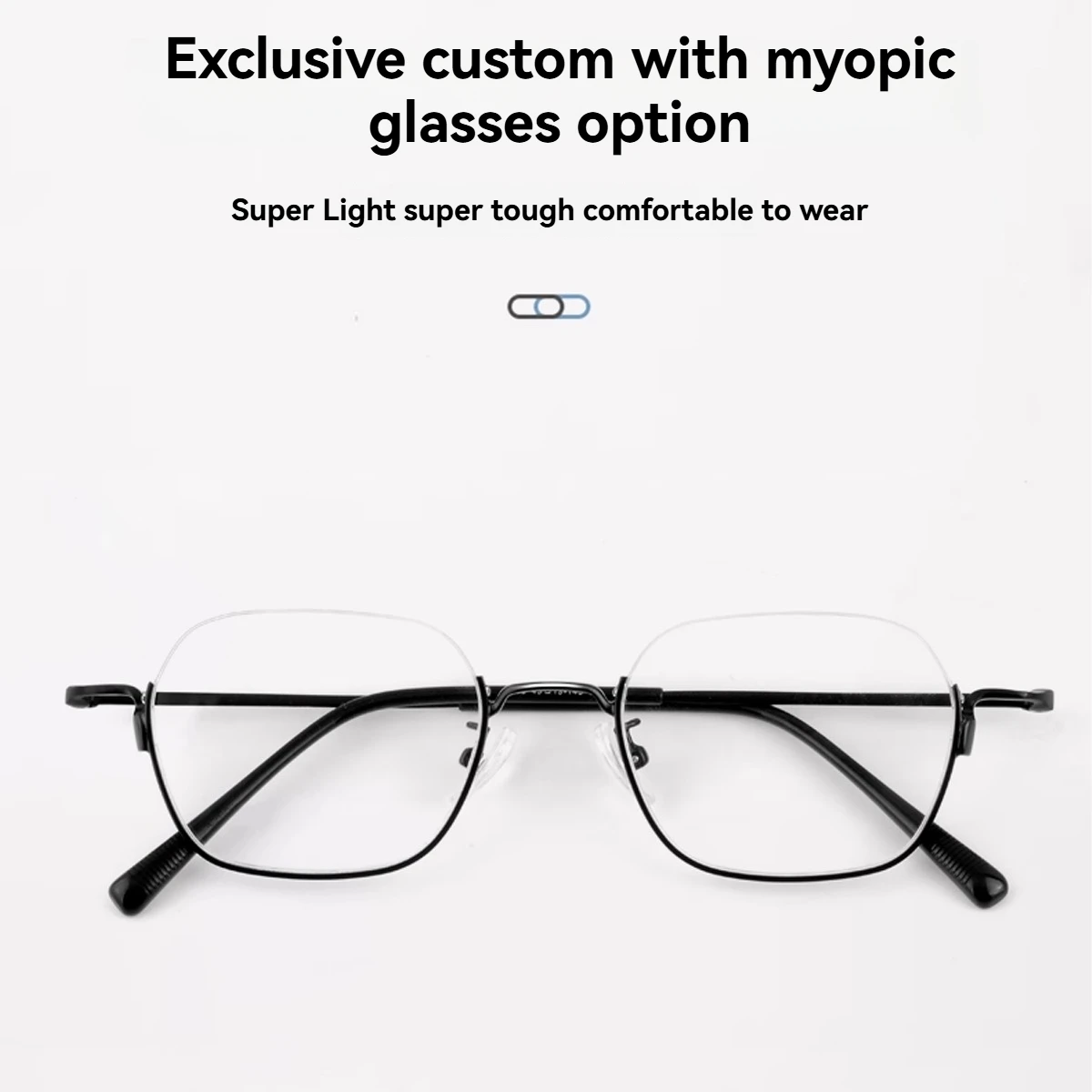 

Myopic Glasses Women Half-Rim Oval Frame Anti-Blue Light Prescription Eyeglasses Super 6339Light Tough Comfortable