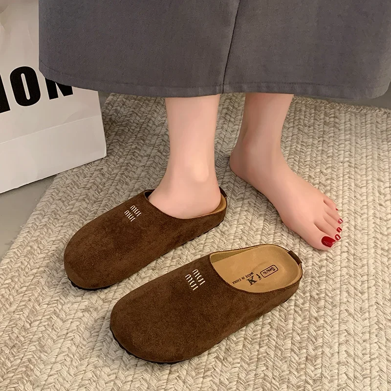 

Woven Flat Bottom Ladies Slippers New style Fashion outdoor home Casual Slip-On shoes Comfort thick Sole Adult Footwear