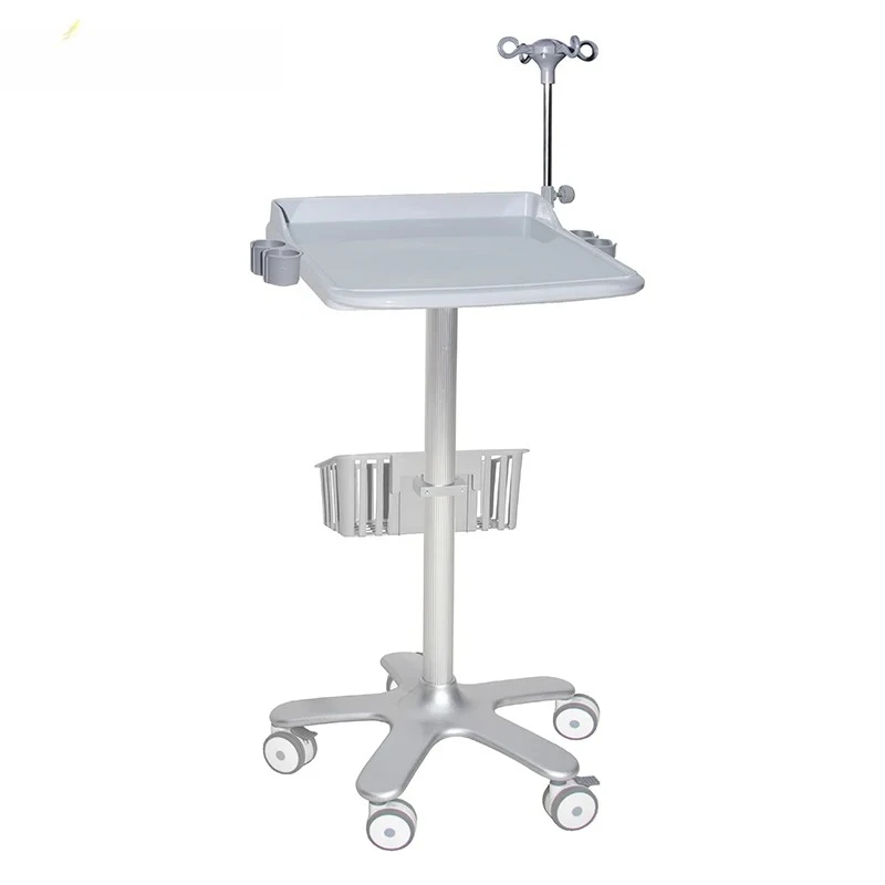 Hospital Trolley Medical Cart Aluminum Wall Mount Support Arm Hospital Monitor Stand With Basket