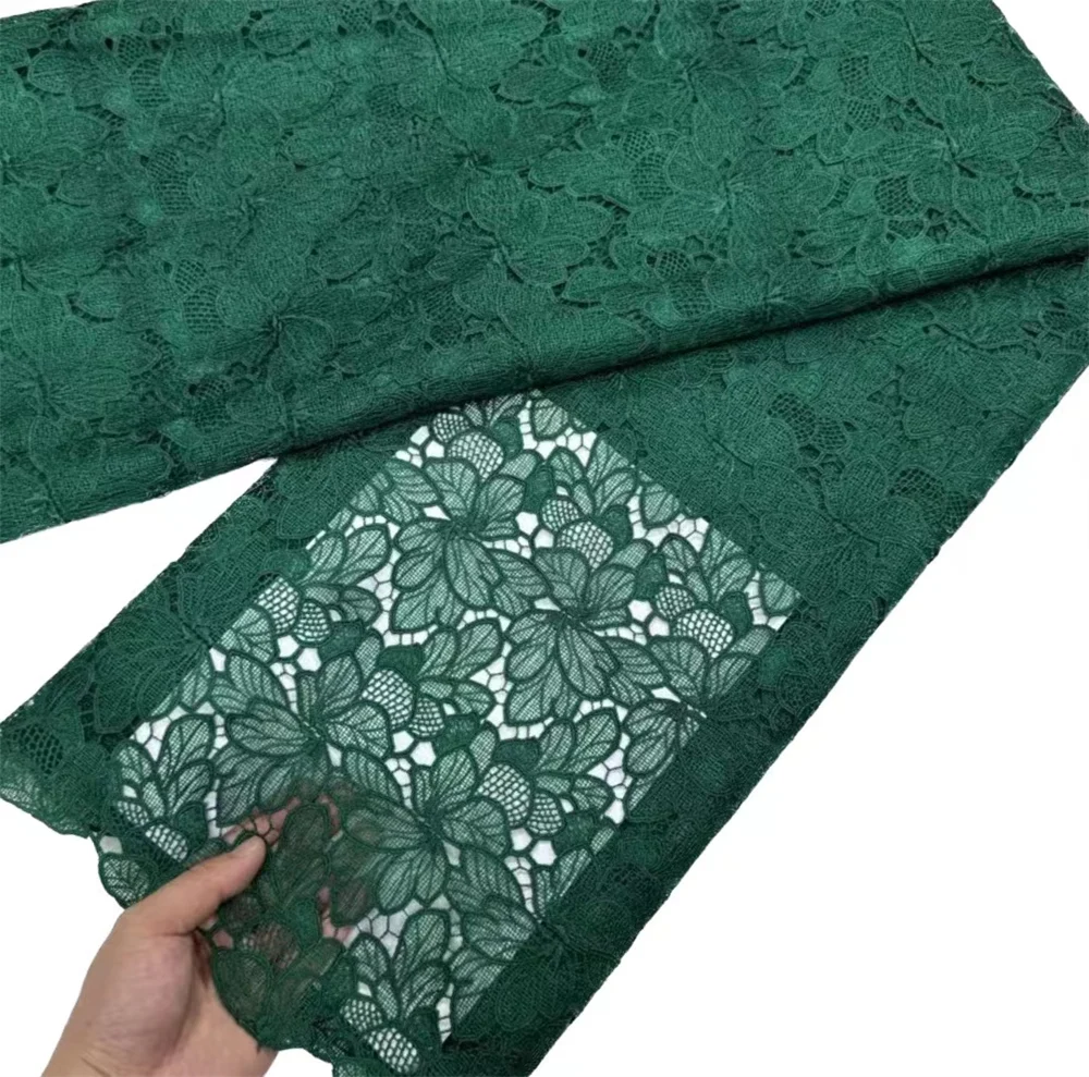 

Green French Net Lace Fabric 2024 High Quality African Mesh Lace Fabric With Sequins Embroidery Fabric For Wedding 5Yards